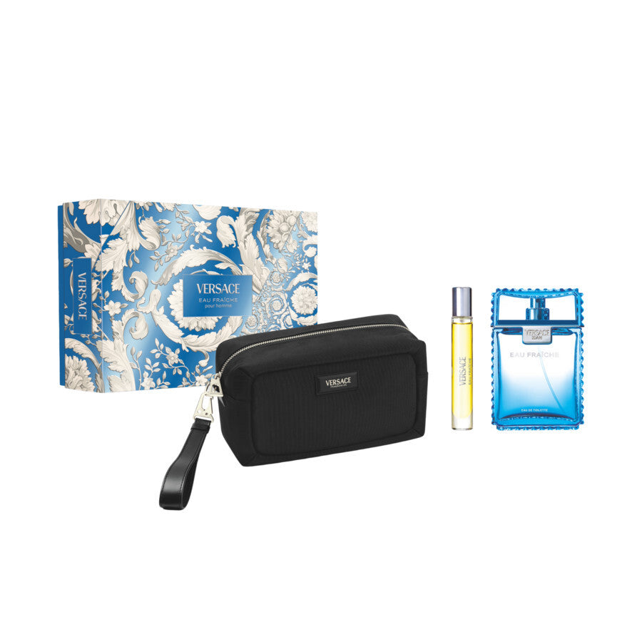 VERSAGEセット Versace Man Eau Fraiche 3.4oz EDT & .34oz EDT Mini & Bag