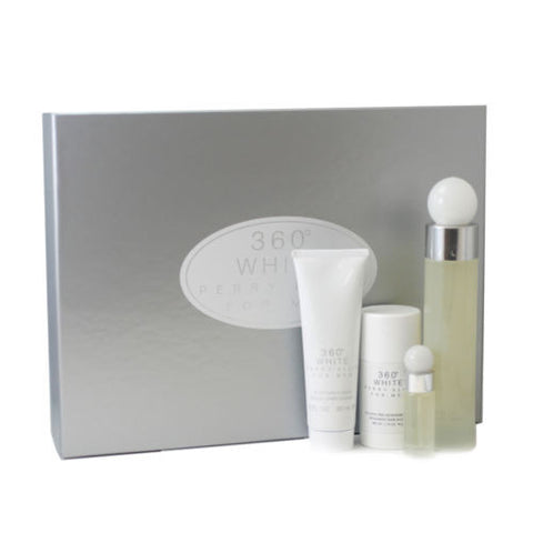 360 White by Perry Ellis EDT 3.4Oz/ Deo 2.75 Oz./ A.S. 3.0 Oz./ Edt .25Oz. for Men General Perry Ellis
