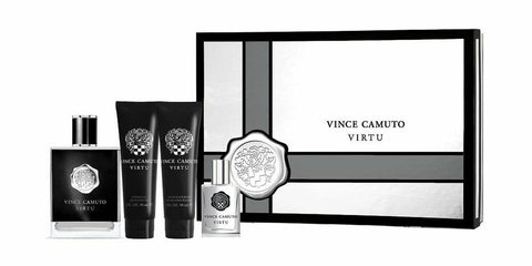 Vince Camuto Virtu Men Set 3.4oz EDT & .5oz EDT & 3oz ASB & 3oz Shower Gel General Vince Camuto