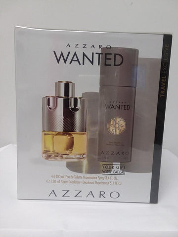Azzaro Wanted for Men Gift Set 3.4Oz EDT/5.1Oz Deodorant General Azzaro
