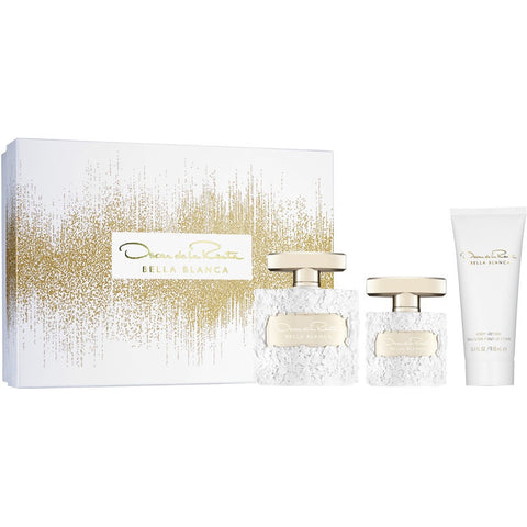 Oscar Bella Blanca Women Set 3.4oz EDP & 1oz EDP & 3.4oz Body Lotion General Oscar de la Renta