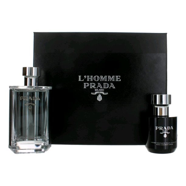 Prada L'homme For Men 3.4 oz & 3.4 oz Tonic Shower Cream