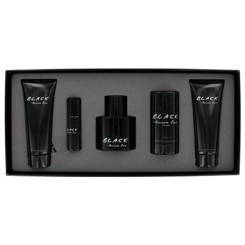 Black for Men by Kenneth Cole 5Pcs Gift Set - 3.4 Oz EDT Spray General Kenneth Cole