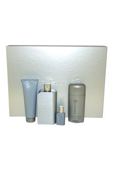 Perry Ellis 18 for Men 4 Pc Gift Set 3.4Oz EDT Spray, 3Oz Hair And Body Wash, 2.75Oz Alcohol Free Deodorant Stick, 7.5Ml General Perry Ellis