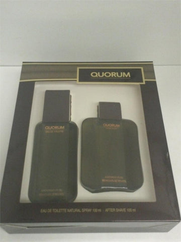 Quorum by Puig 3.4 Oz EDT/3.4 Oz After Shave for Men General Quorum
