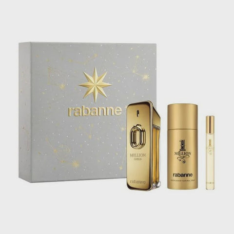 1 Million Gold Men Gift Set 3.4oz EDP & 5.1oz Deo Spray & .34oz EDP