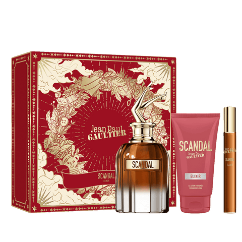 Scandal Elixir JPG Women Set 2.7oz EDP & .34oz EDP & 2.5oz BL General Jean Paul Gaultier