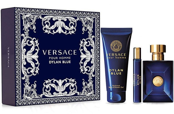 Versace Dylan Blue Men Set 3.4oz EDT & .34oz EDT & 5oz SG