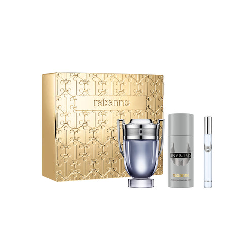 Invictus Gift Set 3.4oz EDT & 5.1oz Deodorant Spray & .34oz Travel Spray