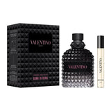 Valentino Uomo Born in Roma For Men General Valentino 3.4oz EDT & .34oz Mini Travel Set