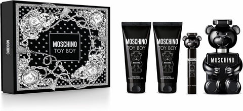 Moschino Toy Boy Set (2025) 3.4oz EDP & .3oz EDP & 3.4oz SG & 3.4oz BL