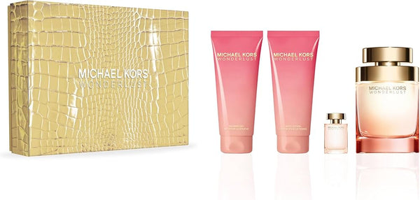 Wonderlust Michael Kors Women Set 3.4oz EDP & .12oz Mini & SG & BL