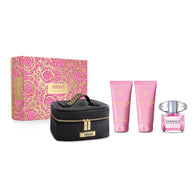 Versace Bright Crystal 3.0oz EDT & 3.4oz BL & 3.4oz SG & Black Bag