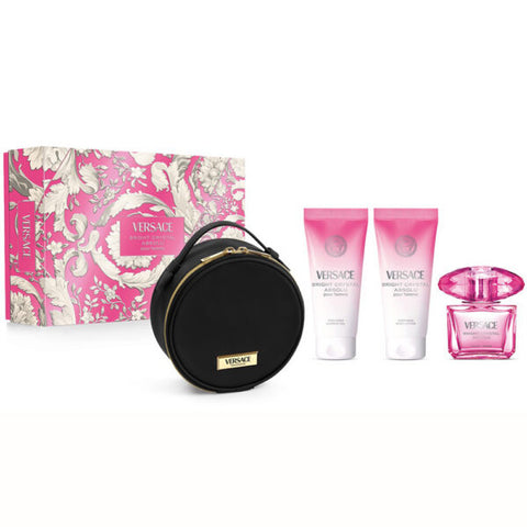Versace Bright Crystal Absolu 3oz EDP & 3.4oz SG & 3.4oz Body Lotion & Bag General Versace