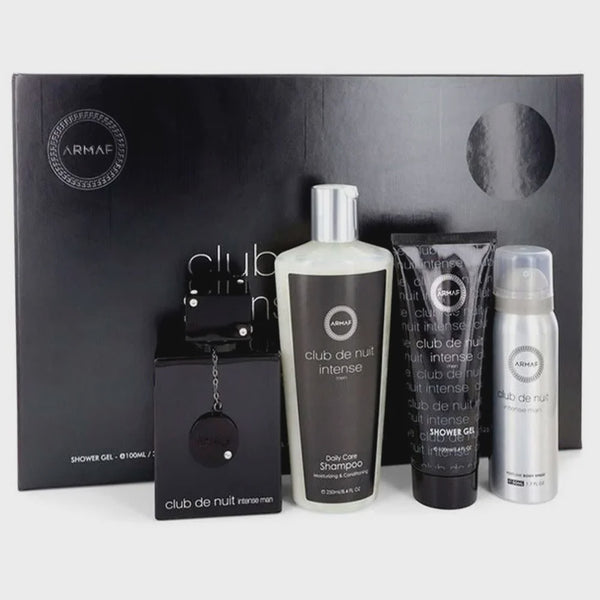Club de Nuit Intense Men Set 3.6oz EDT & 3.4oz SG & 1.7oz BS & 8.4oz Shampoo General Armaf
