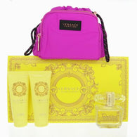 Versace Yellow Diamond Women Set 3.0oz EDT & 3.4oz SG & 3.4oz BL & Purple Bag