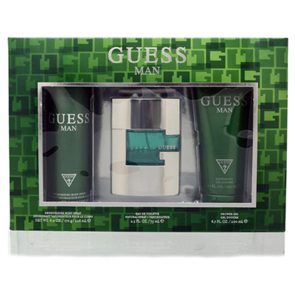 Guess Man Set 2.5oz EDT & 6oz Body Spray & 6.7oz SG General Guess