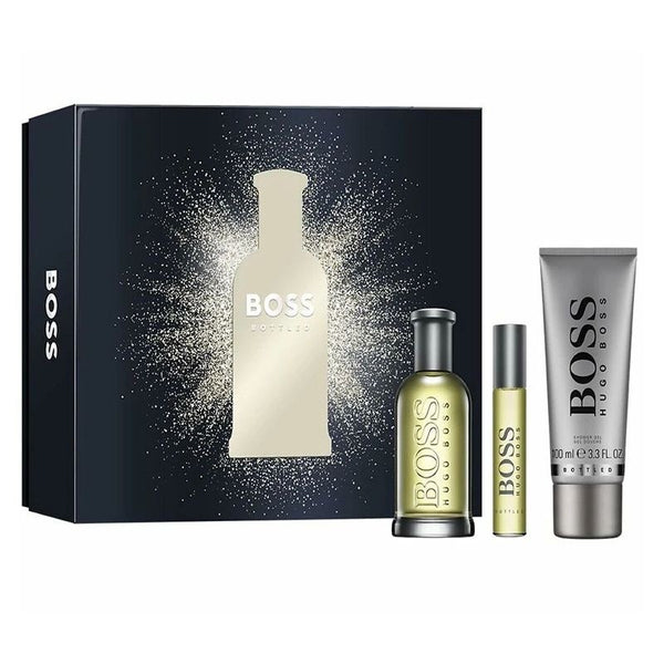 Hugo Boss Bottled Men Set 3.4oz EDT & 3.4oz Shower Gel & .33oz Mini EDT General Hugo Boss