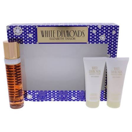 White Diamonds Women Set 3.4oz EDT & 3.4 BL & 3.4 SG Elizabeth Taylor