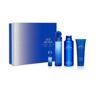 360 Very Blue Perry Ellis 3.4oz EDT & Body Spray & SG & Mini General Perry Ellis