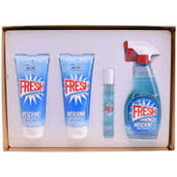 Fresh Couture Set Moschino W 3.4oz EDT &3.4oz BL &3.4oz SG & .34oz EDT Mini