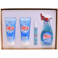Fresh Couture Set Moschino W 3.4oz EDT &3.4oz BL &3.4oz SG & .34oz EDT Mini