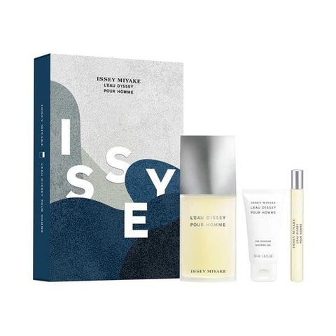 Issey Miyake L'eau D'Issey Men Gift Set 4.2oz EDT & 1.6oz Shower Gel & .5oz Mini EDT General Issey Miyake