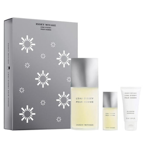Issey Miyake L'eau D'Issey Men Gift Set 4.2oz EDT & 1.6oz Shower Gel & .5oz Mini EDT