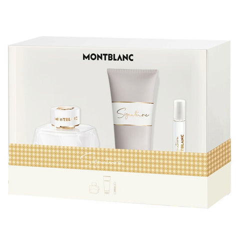 Mont Blanc Signature Women Set 3oz EDP & 3.3oz Body Lotion & .25oz EDP General Mont Blanc