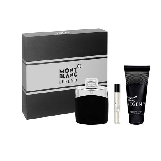 Mont Blanc Legend Set 3.3oz EDT & 0.25 EDT Mini & 3.3 Shower Gel