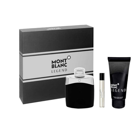 Mont Blanc Legend Set 3.3oz EDT & 0.25 EDT Mini & 3.3 Shower Gel
