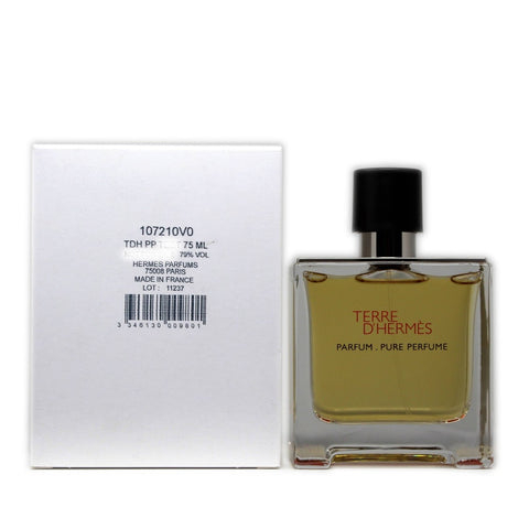 Terre D'Hermes Pure Perfume for Men Parfum General Hermes 2.5 OZ Tester Box (same liquid, plainer box)