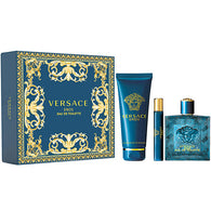 Versace Eros Men Gift Set 3.4oz EDT & .3oz Mini & Shower Gel