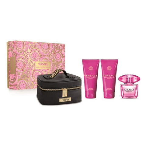 Versace Bright Crystal Absolu 3oz EDP & 3.4oz SG & 3.4oz Body Lotion & Bag General Versace
