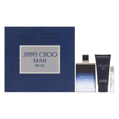 Jimmy Choo Man Blue Set 3.3oz EDT & .25oz EDT & 3.3oz SG