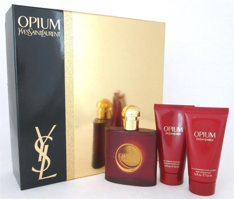 OPIUM By Yves Saint Laurent EDT 1.6oz/ BL 1.6oz/ SG 1.6oz For Women - Aura Fragrances