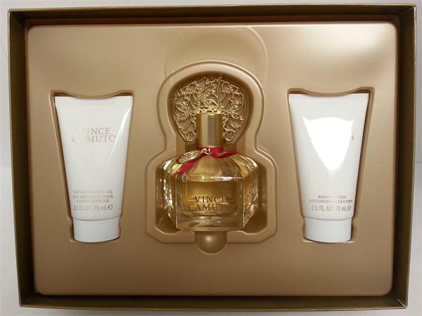 VINCE CAMUTO 3.4 OZ/2.5 OZ BODY LOTION/2.5 OZ BATH WOMEN - Aura Fragrances