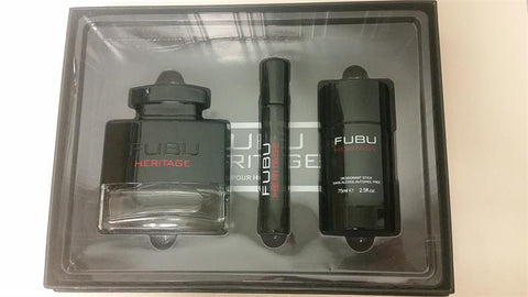 Fubu Heritage for Men by Fubu EDT 3.4Oz/ .68Oz/ Deo 2.5 Oz. General Fubu