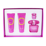Versace Bright Crystal Absolu 3oz EDP & 3.3oz BSG & 3.3oz Body Lotion & .17oz EDT Mini