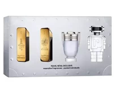 Paco Rabanne Men's Mini Set 4 x .17oz