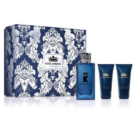 D&G K (King ) Eau de Parfum Set 3.3oz EDP & 1.6oz Shower Gel & 1.6oz After Shave Balm