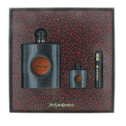 Black Opium YSL for Women 3.0oz EDP & 0.25oz EDP & 0.06oz Mascara