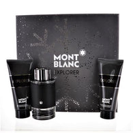 Mont Blanc Explorer Men Set 3.4oz EDP & 3.4 ASB & 3.4 SG