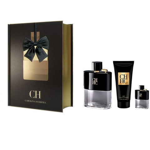 CH Prive Men Set 3.4oz EDT & .25oz Mini & 3.4oz AS