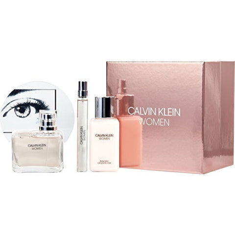 Women Calvin Klein Set 3.4oz EDP & 3.4oz BL & Mini