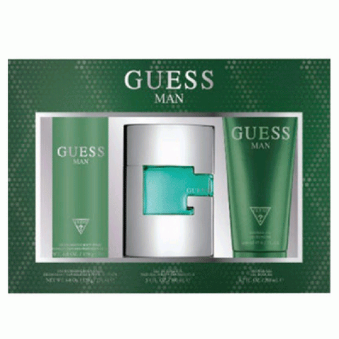 Guess Man 2.5 & 6.0 oz Deo &6.7 oz Shower Gel General Guess