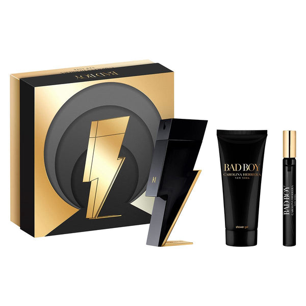 Bad Boy Gift Set 3.4oz EDT & 3.4oz Shower Gel & .34oz Mini General Carolina Herrera