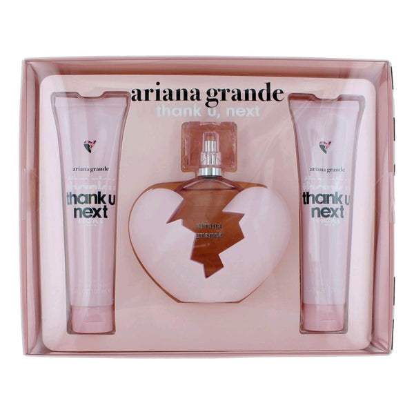 Thank U Next Ariana Grande Women Set 3.4oz EDP & 3.4oz Body Souffle & 4oz Body Mist
