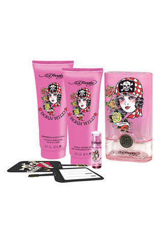 Ed Hardy Born Wild by Christian Audigier EDP 3.4Oz/0.25Oz/ Bl 3.0Oz/ Sgel 3.0Oz/Ltag for Women General Ed Hardy