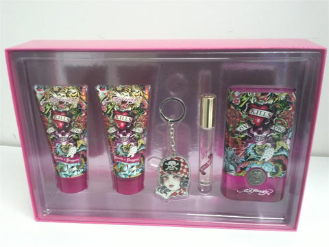 ED HARDY HEARTS & DAGGERS EDP 3.4oz/.25oz/SG3.0oz/BL 3.0oz For Women - Aura Fragrances